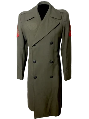 1 Abrigo militar americano de gabardina de lana de sarga rango de cabo de los US Marines 1979