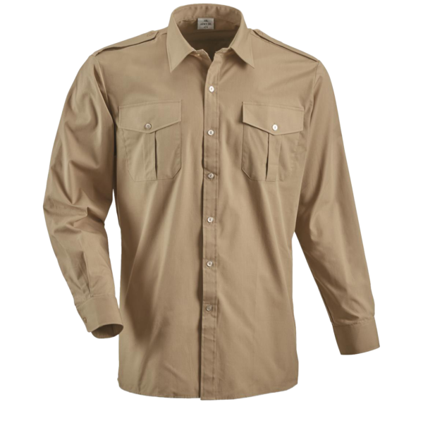 BELGKAKHISHIRT-1 Camisa Militar Caqui Del Ejercito De Bélgica