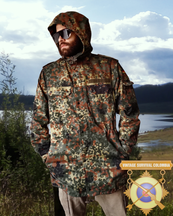Parka alemana de camuflaje flecktarn