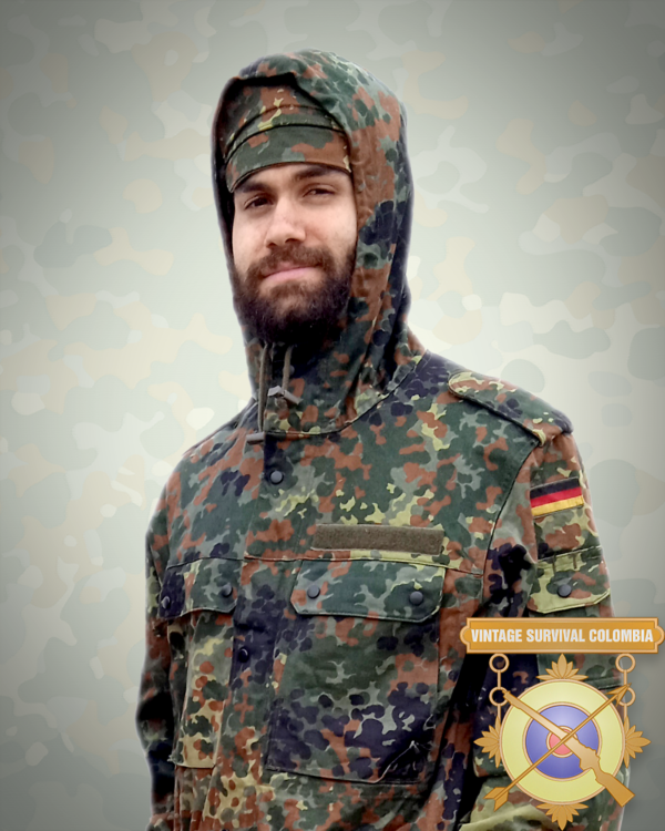 FLECKWINTERHAT-3 Gorra de invierno alemana camuflaje flecktarn