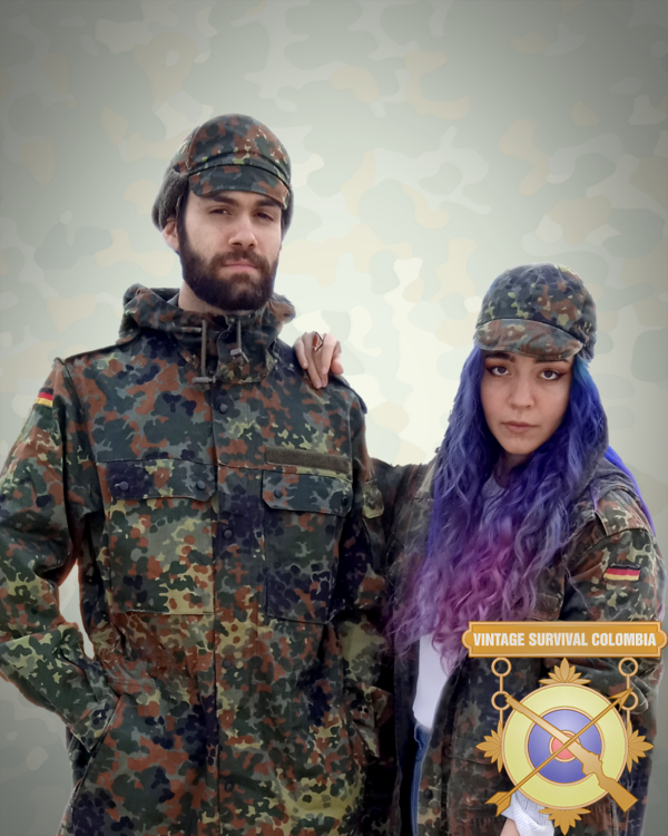 FLECKWINTERHAT-5 Gorra de invierno alemana camuflaje flecktarn