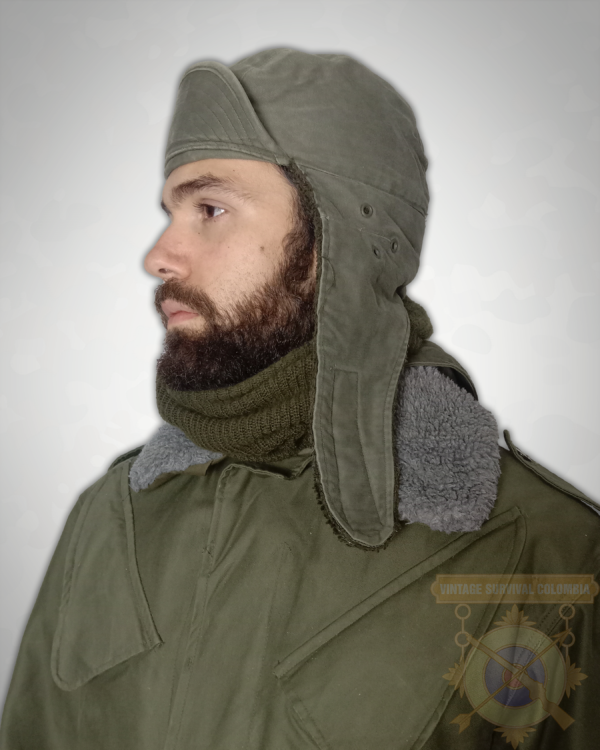 FRENCHWH-1 Gorra de invierno francesa verde oliva