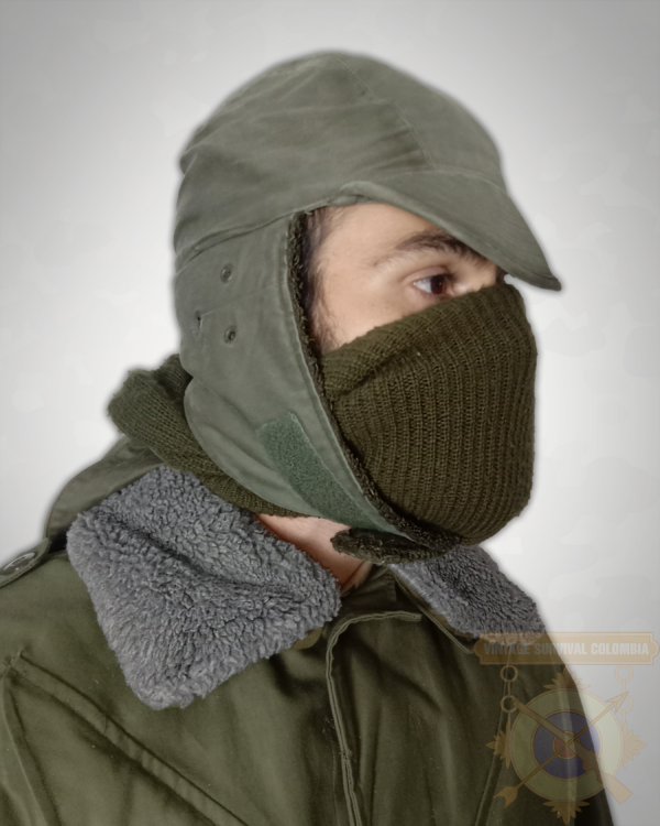 FRENCHWH-3 Gorra de invierno francesa verde oliva