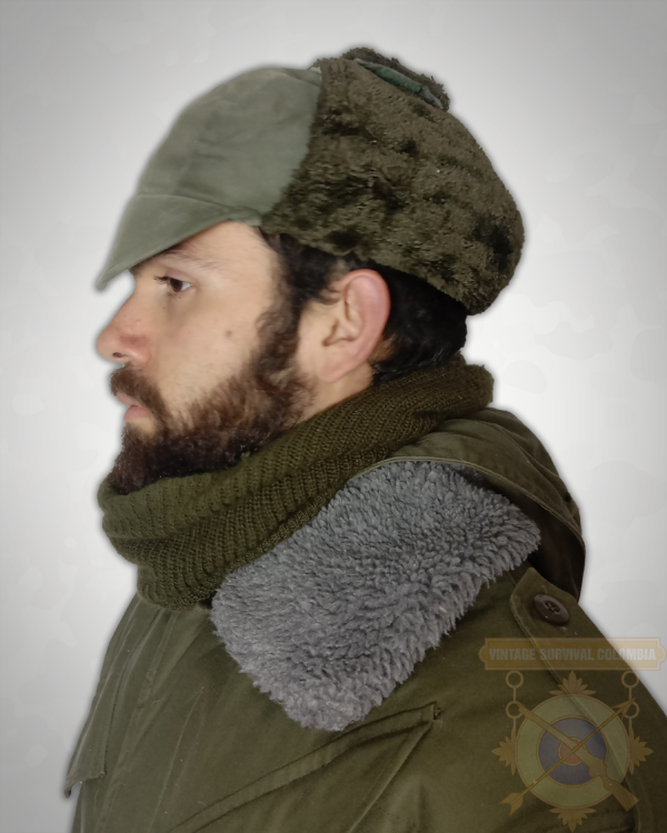 FRENCHWH-5 Gorra de invierno francesa verde oliva