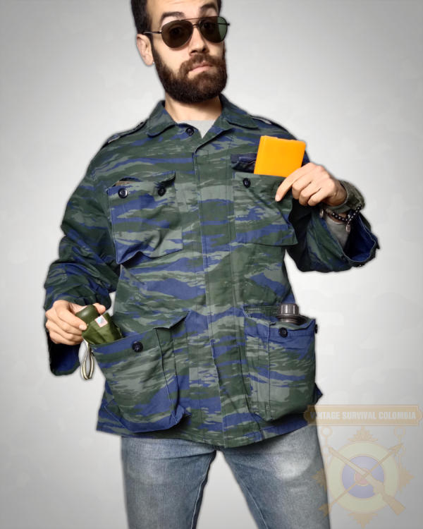 GAFBDUJN2-9 Chaqueta de la Fuerza Aérea Griega camuflaje lagarto