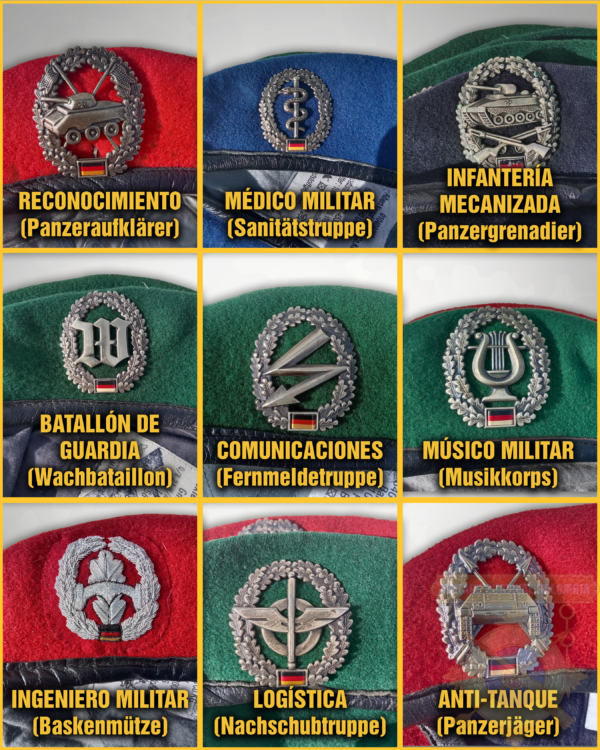 Boina militar alemana con emblema