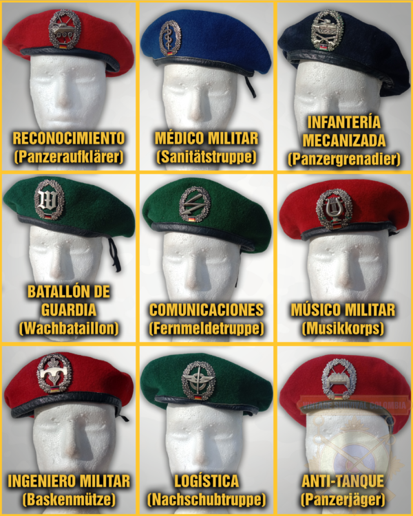 Boina militar alemana con emblema