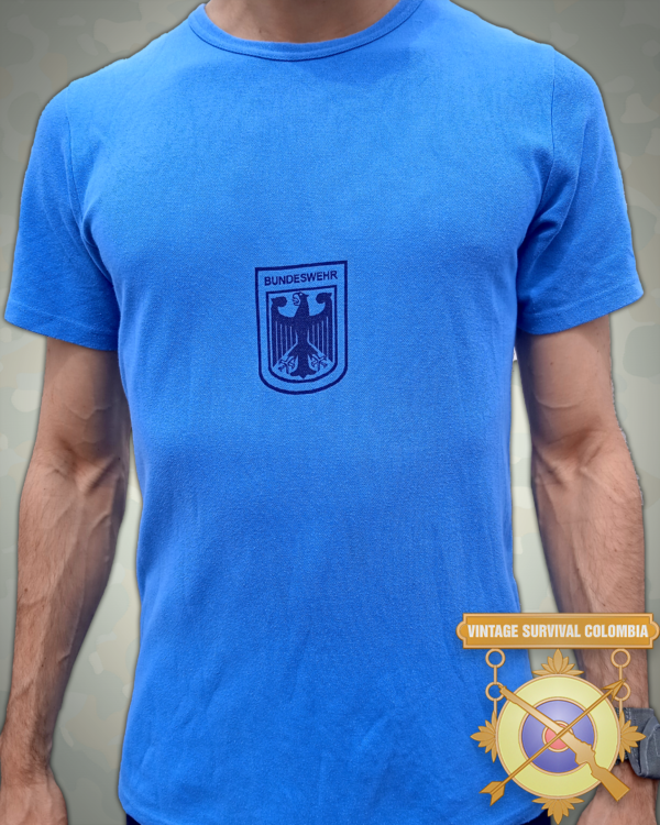 GERMANBSHIRT-7 Camiseta azul deportiva alemana