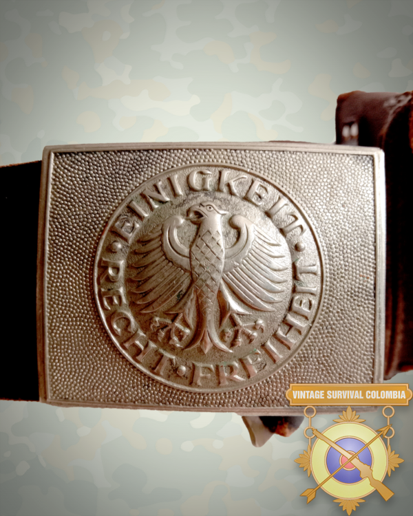 GERMANHEAVYBELT-2 Cinturón de cuero alemán de las Bundeswehr