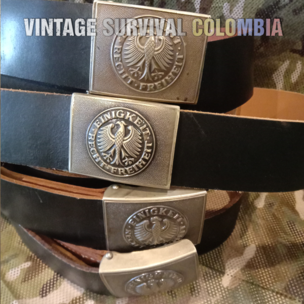 GERMANHEAVYBELT-5 Cinturón de cuero alemán de las Bundeswehr
