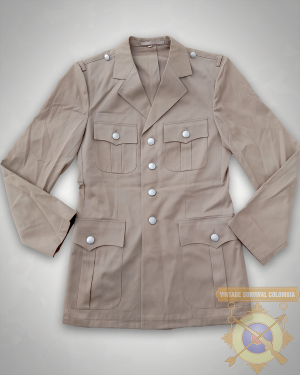 GERMANKAKIJACKET-2 Blazer O Chaqueta Militar Ejército Alemán Caqui Uniforme De Gala Para Clima Cálido