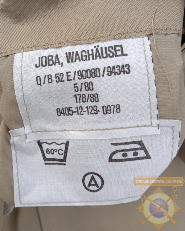 GERMANKAKIJACKET-7 Blazer O Chaqueta Militar Ejército Alemán Caqui Uniforme De Gala Para Clima Cálido