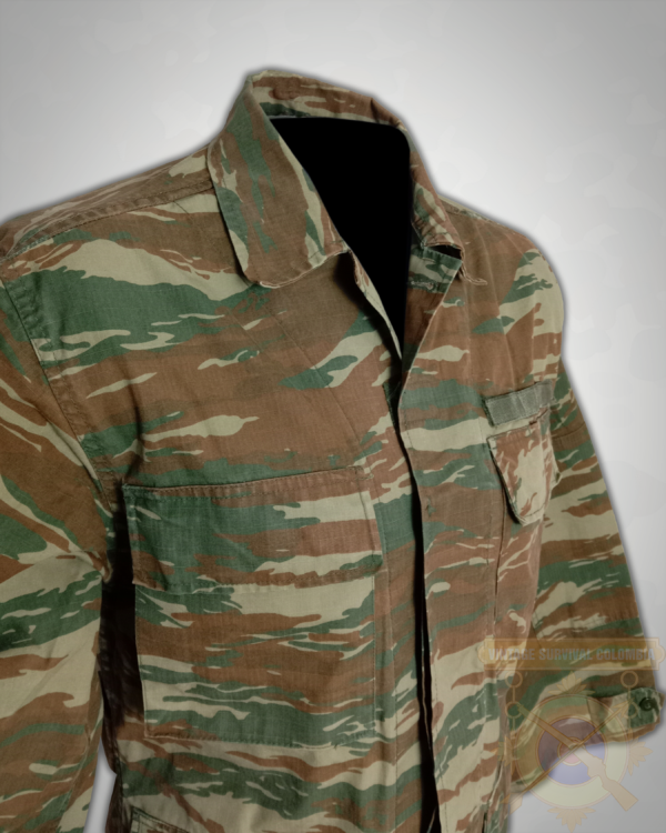 Chaqueta guerrera del ejército griego camuflaje lagarto