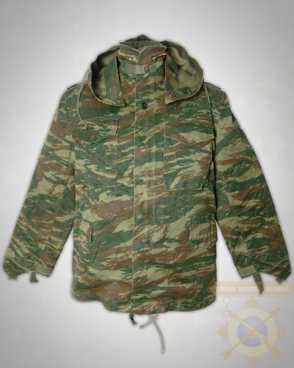 GREEKM65WLG2-1 Chaqueta M65 griega de camuflaje lagarto con liner