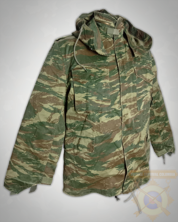 GREEKM65WLG2-2 Chaqueta M65 griega de camuflaje lagarto con liner
