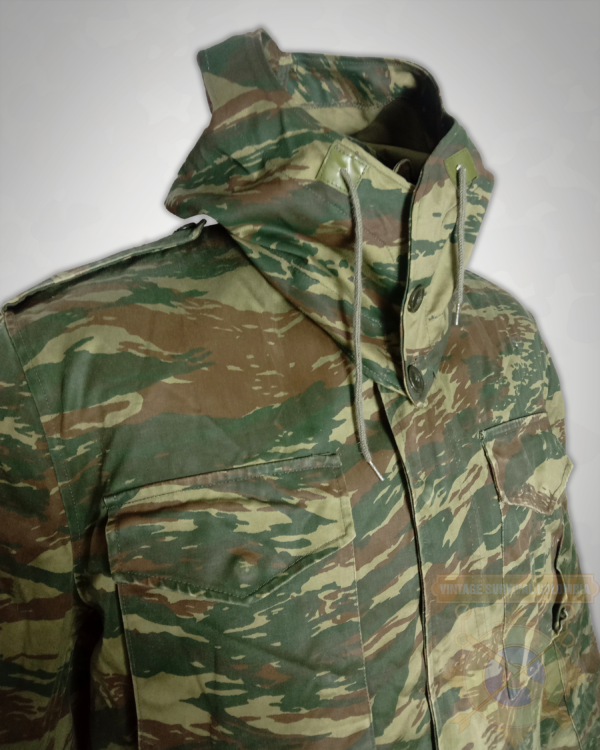 GREEKM65WLG2-3 Chaqueta M65 griega de camuflaje lagarto con liner
