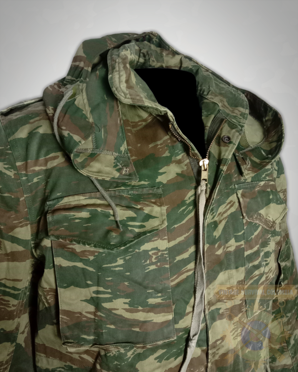 GREEKM65WLG2-4 Chaqueta M65 griega de camuflaje lagarto con liner