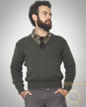 Suéter militar griego de lana