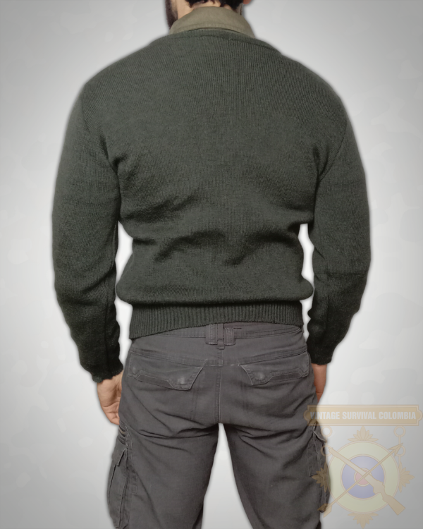 GREEKODSWT-5 Suéter militar griego de lana