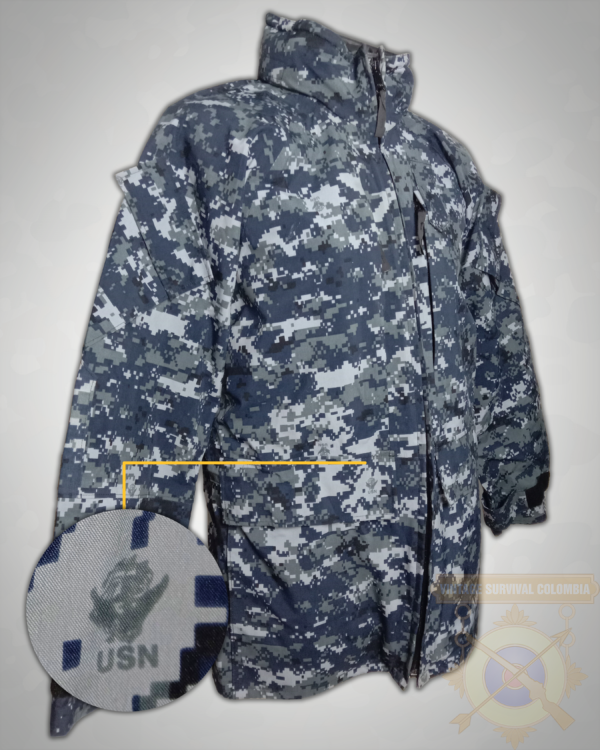 Chaqueta parka americana impermeable de GORETEX camo AOR2 US Navy