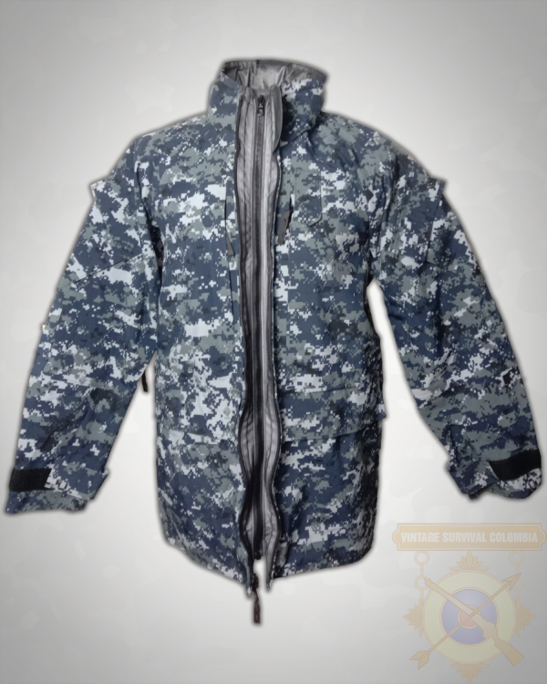Chaqueta parka americana impermeable de GORETEX camo AOR2 US Navy
