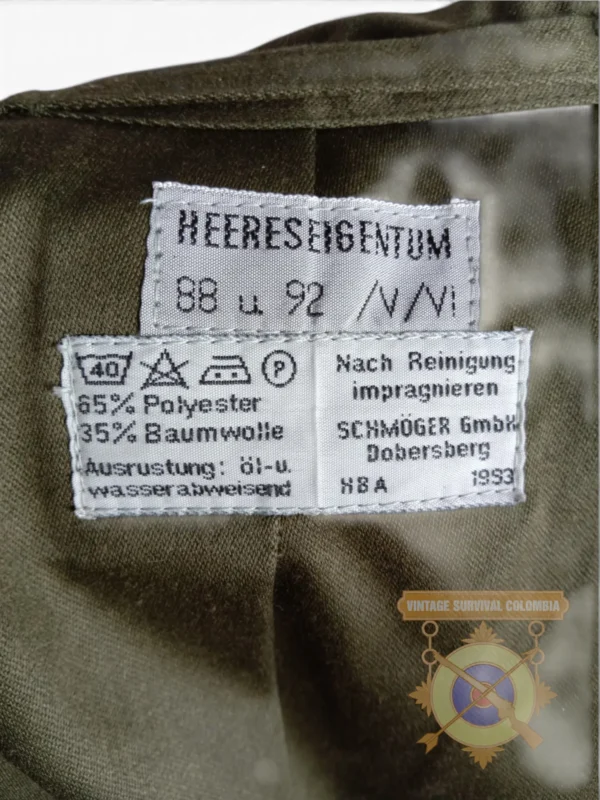KAZ75 11 Parka tipo M65 del Ejército Austriaco Kaz.75