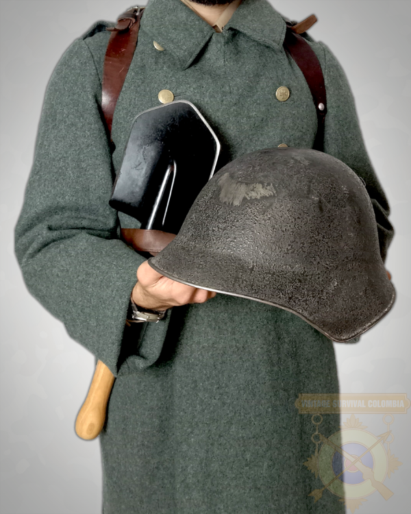 Casco Militar Ww2 Sgm2 Suizo Modelo M1918 Con Cubre Casco