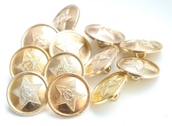 SOVIETBUTTON-2 Boton Militar Antiguo Ruso Metalico Soviético De 22mm