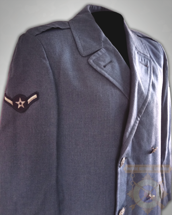 USAFSERGECOAT-3 Abrigo de lana sarga americano de la US Air Force de 1967