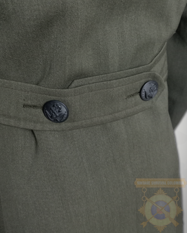 USMCCOATWLINER-7 Abrigo de lana militar americano con forro removible, Us Marine Corps, Camp Lejeune, Setentas