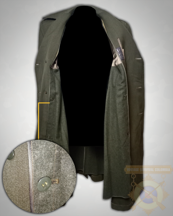 USMCCOATWLINER-8 Abrigo de lana militar americano con forro removible, Us Marine Corps, Camp Lejeune, Setentas