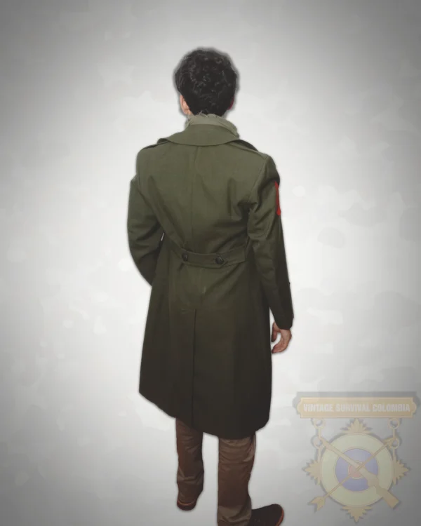 Abrigo militar americano de gabardina de lana de sarga rango de cabo de los US Marines 1979