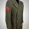 Abrigo militar americano de gabardina de lana de sarga rango de cabo de los US Marines 1979