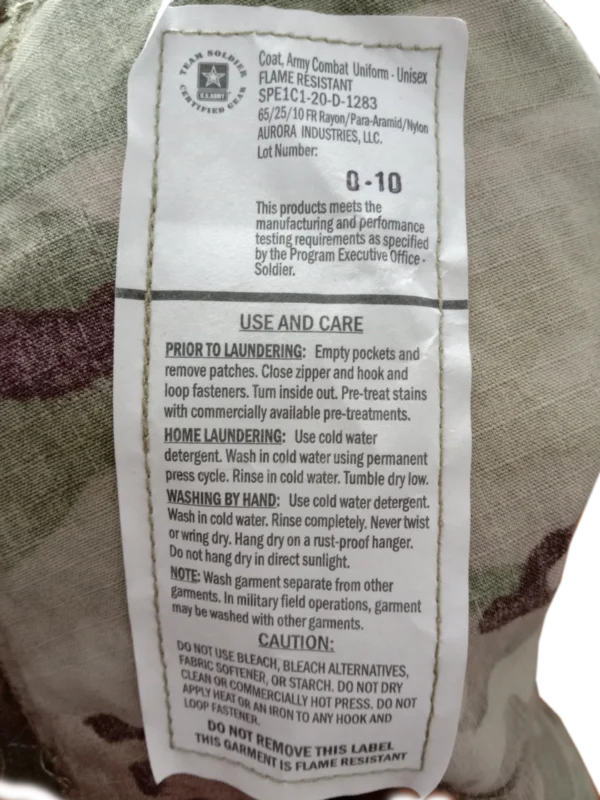 10 Chaqueta guerrera americana de camuflaje OCP/Multicam