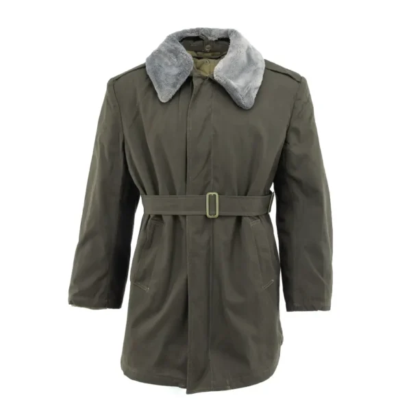 58617 Front Parka rumana con cuello afelpado y aislante térmico removible