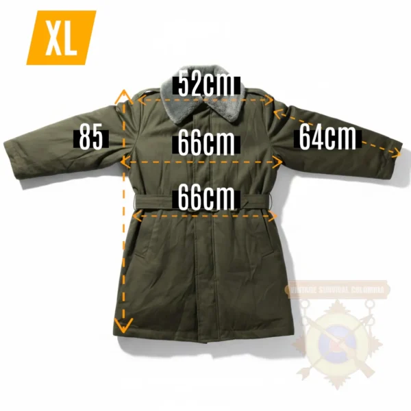 ROMANIAN xl Parka rumana con cuello afelpado y aislante térmico removible