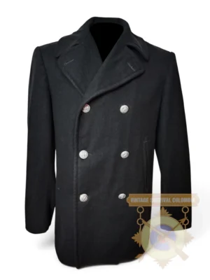 Abrigo peacoat de lana de la naval de los Estados Unidos de 1975